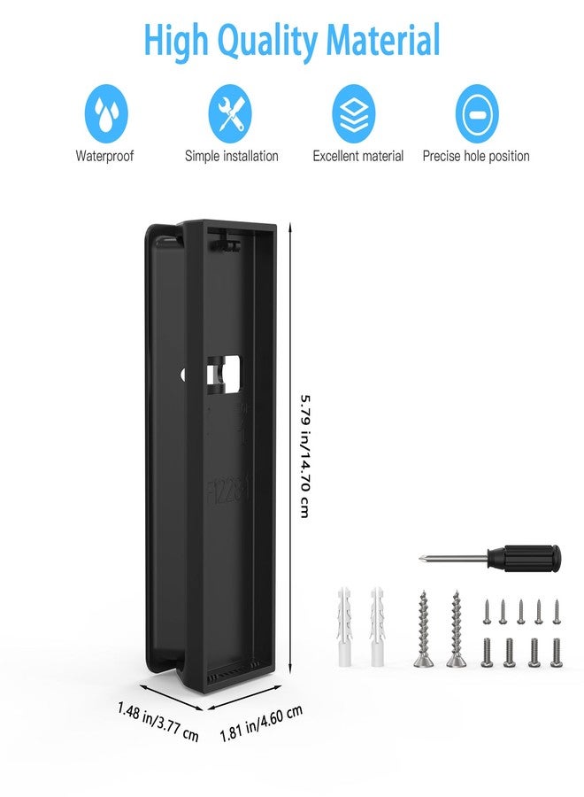 Holaca Doorbell Wall Mount for Eufy Security Video Doorbell E340, Adjustable 0 to 35 Degree Doorbell Angle Mount Plate Wedge Kit - Image 5